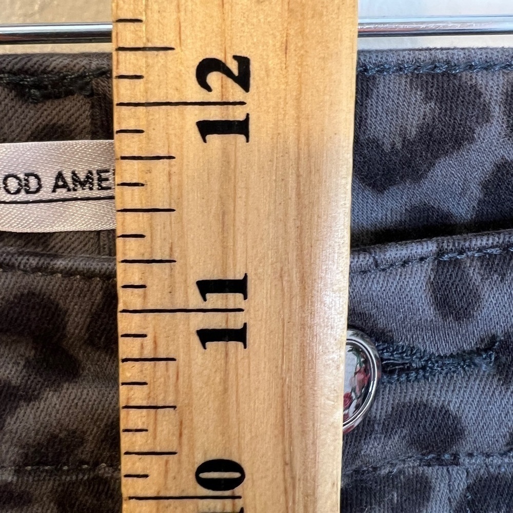 Good American Good Legs Gray Leopard Skinny Jeans Womens Size 29/8 High Waist ๐น - Picture 5 of 13